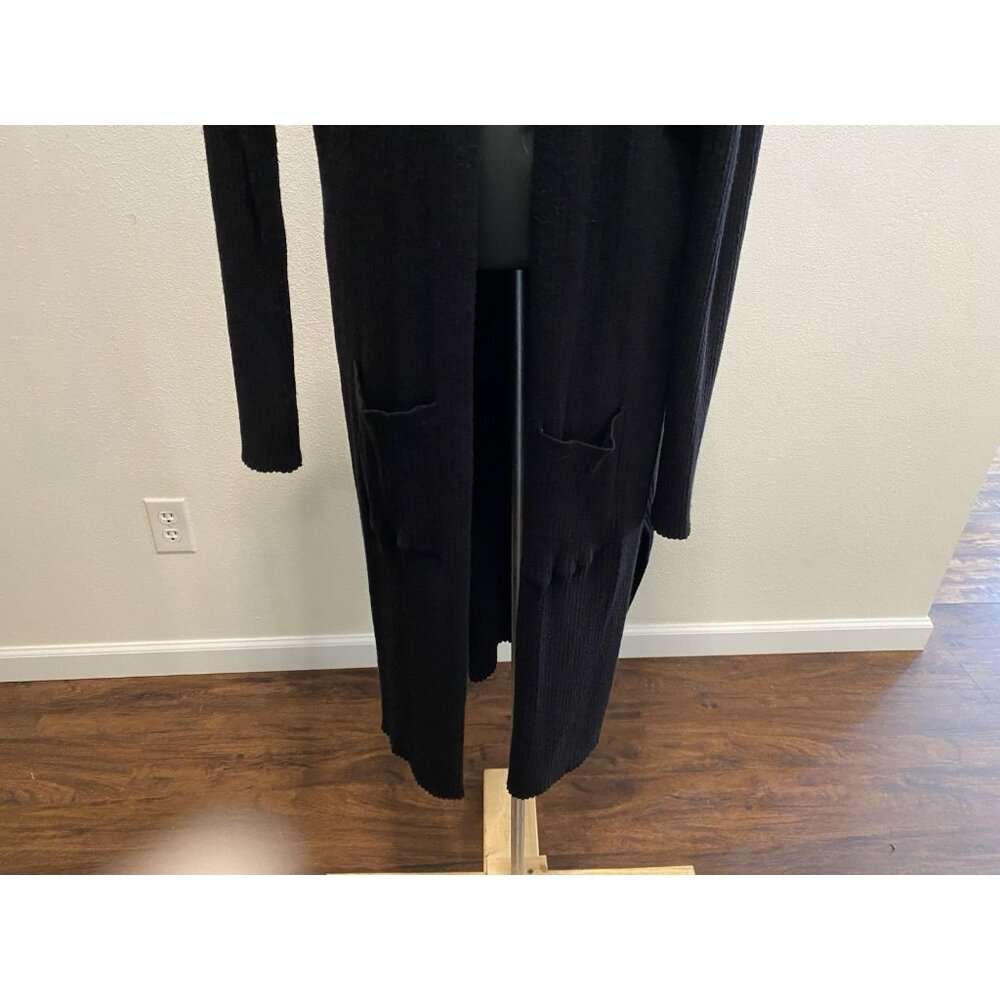 Faded Glory Womens XL (16/18) Sweater Button Down Thigh Length Black Runs Small - Picture 3 of 9